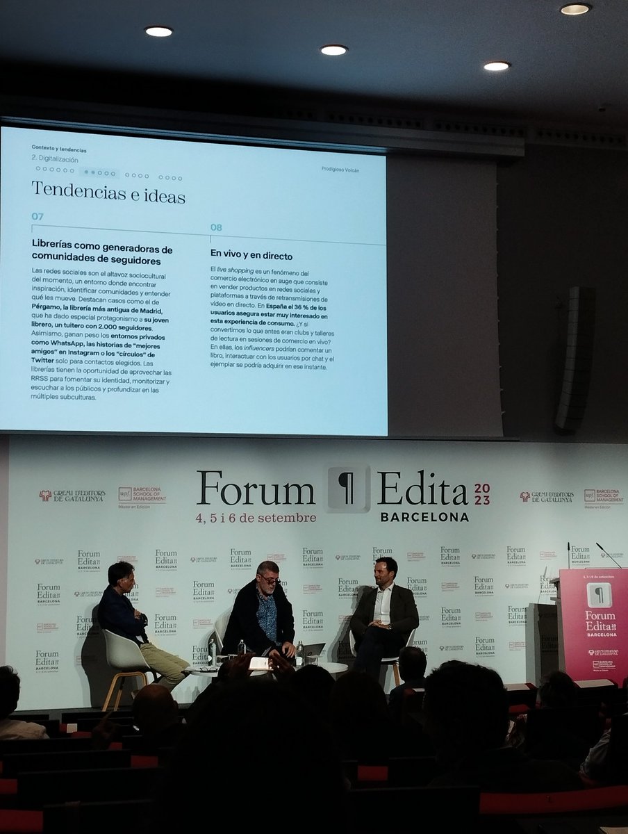 CBerasateguiV's tweet photo. Sin lo digital somos invisibles. Y las #librerías también, aunque potencien esa experiencia de usuario en la tienda física han de ser generadoras de comunidades a través de sus redes sociales y demás herramientas digitales.
@mtascon en el #ForumEdita 2023.
@gremieditors https://t.co/mlKh5icFtM