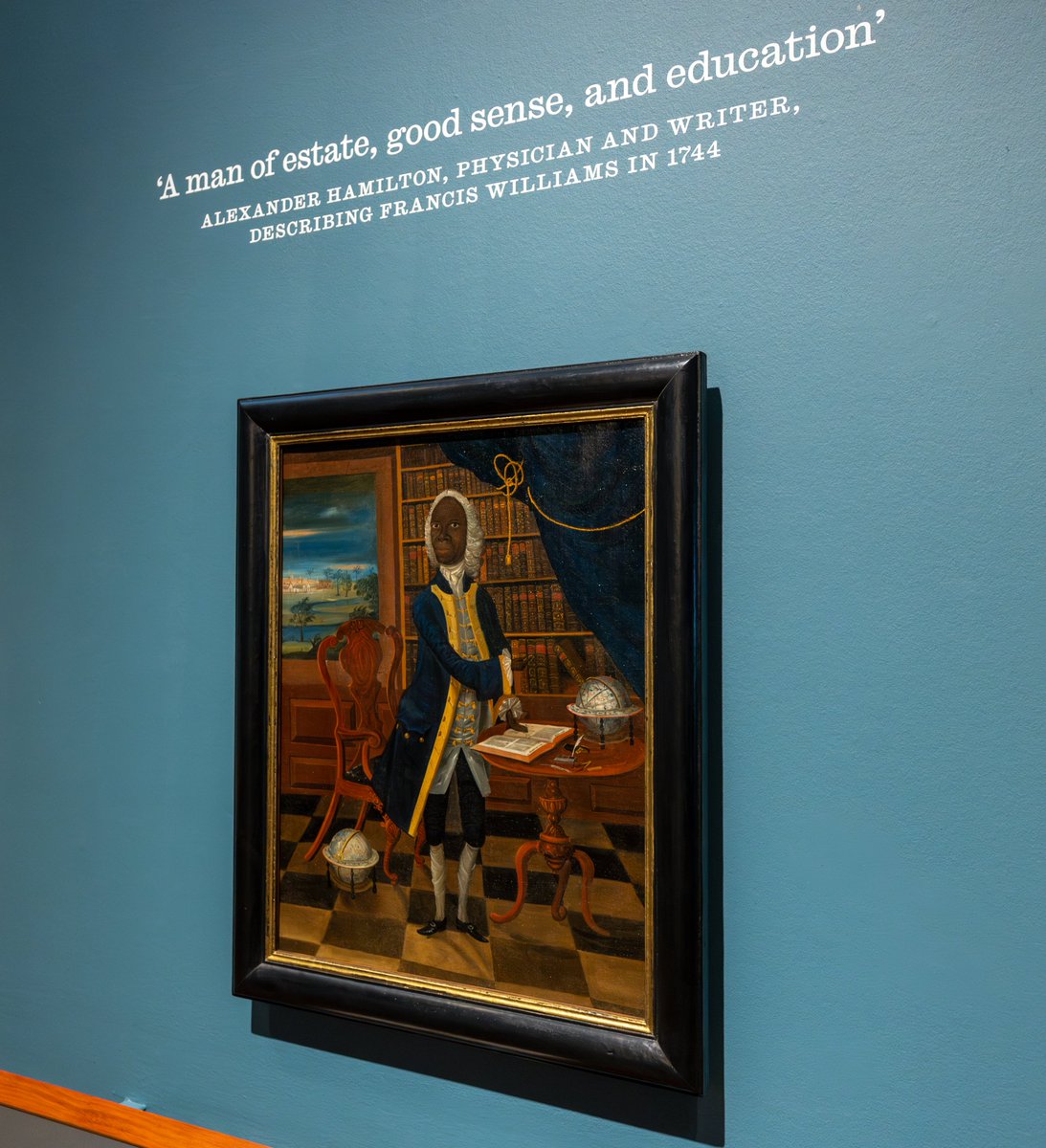 V_and_A's tweet photo. Have you seen our new display ‘Between Two Worlds’? ✨

Discover the photographic work of artist @vanleyburke, the godfather of Black British photography - and his response to 18th century Jamaican scholar and writer, Francis Williams: https://t.co/og6mpHpK4c📸
