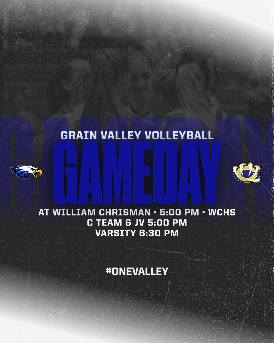 GVHS_Volleyball's tweet photo. Follow the Eagles on the road tonight at William Chrisman‼️ 
⭐️C Team and JV at 5:00pm, Varsity at 6:30pm.
🏐🦅💙 https://t.co/sxZwErzB7g