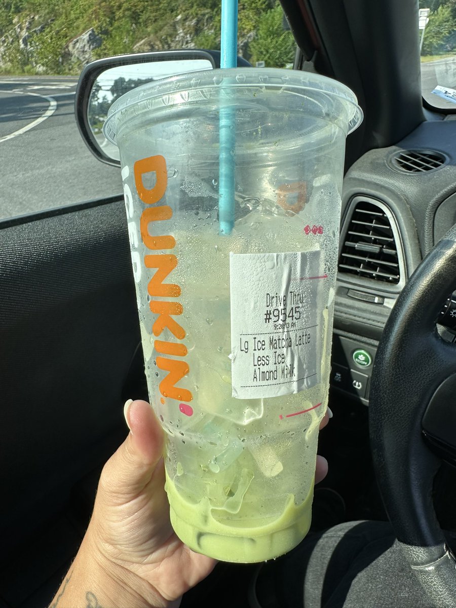BrittWatz's tweet photo. Hey @dunkindonuts is this what “less ice” means? https://t.co/PfrugV4RH6