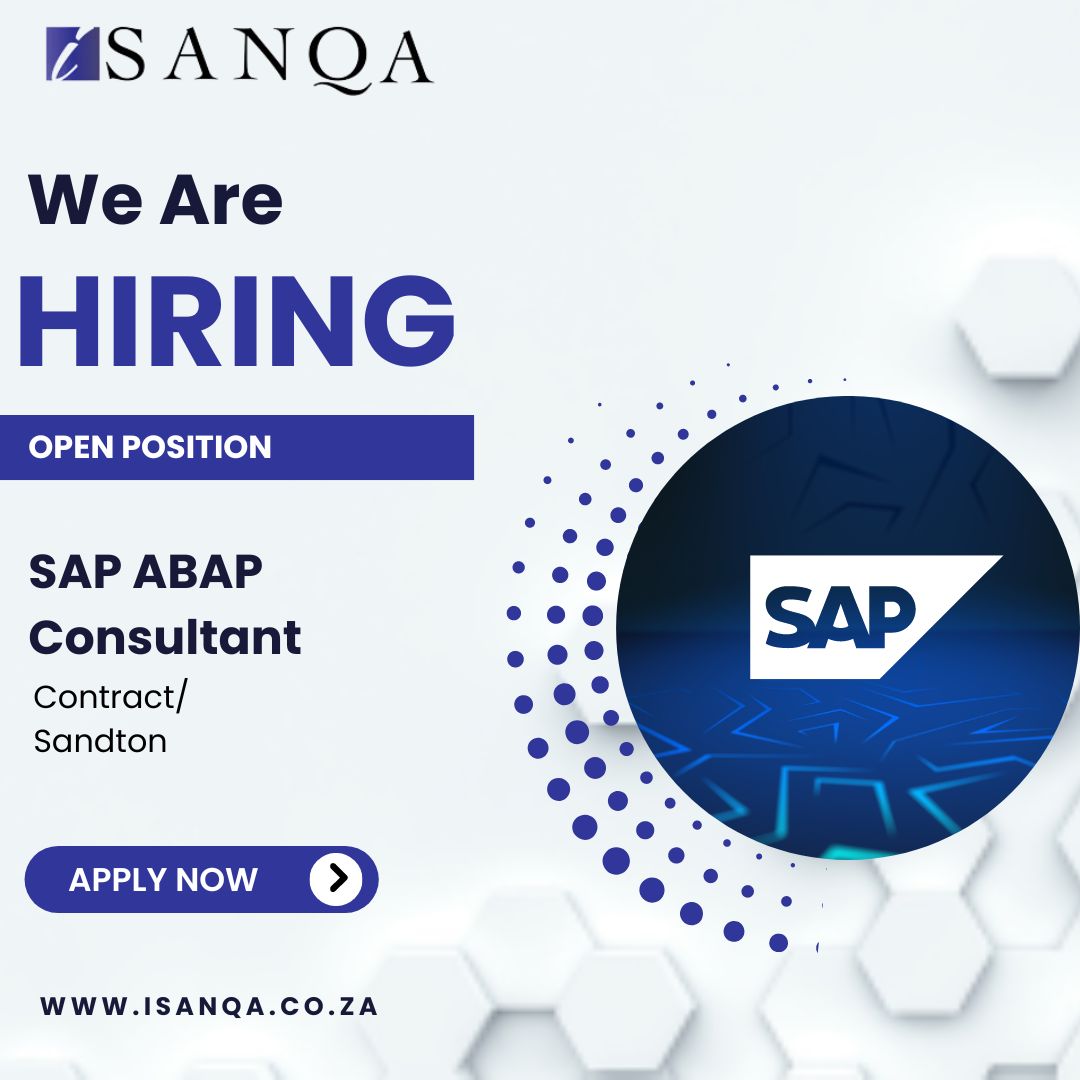 FullCircleJobs's tweet image. 🚨Exciting new role at iSanqa Resourcing: Senior SAP ABAP Consultant (Contract) Sandton - iS0L75V4WX5 👉careers-page.com/isanqa/job/L75… #isanqa #isanqajobs #SAPABAPConsultant #Projects #ABAP