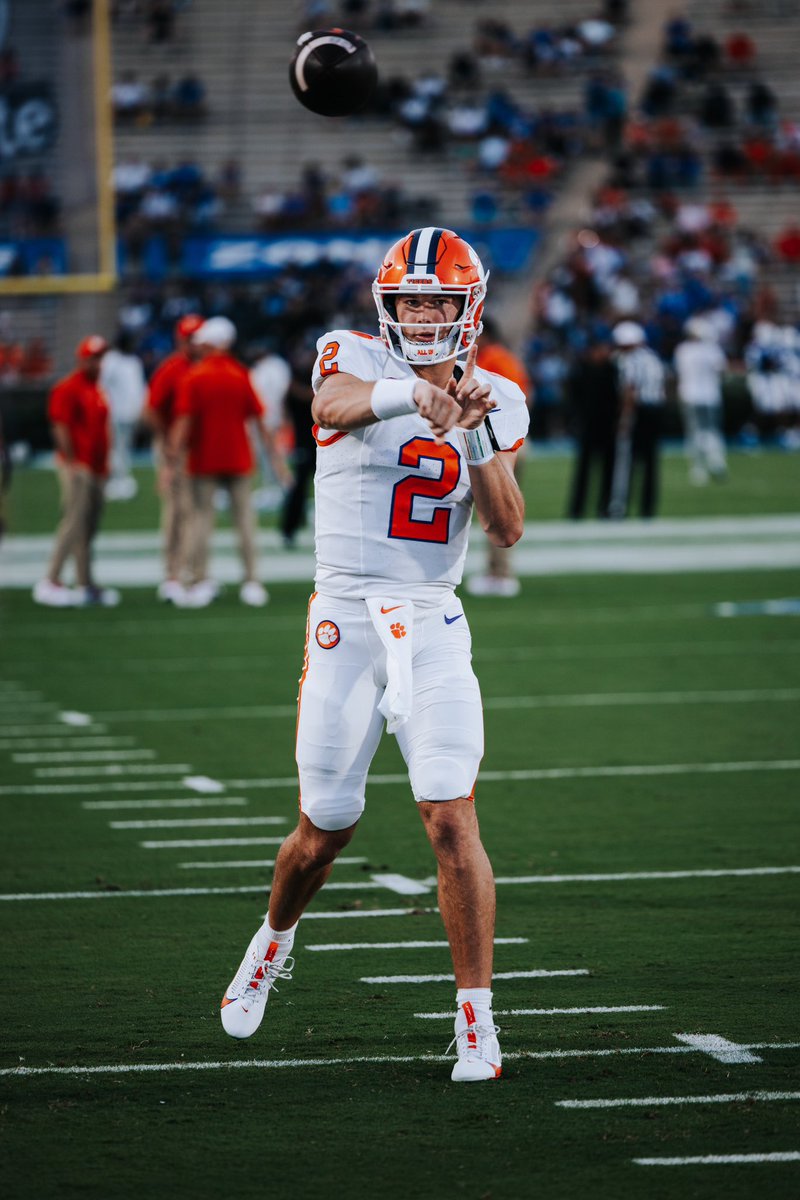 CFBKings's tweet photo. Why I’m not ready to sell Clemson yet:

Last night was a historically bad night for Clemson in nearly every way imaginable, but there are a few reasons I don’t think that game will be indicative of their season.

First, Duke has a very solid squad. They returned 18 starters from a 9-win team last season. Riley Leonard is currently projected to be the No. 3 QB taken in the 2024 NFL Draft and Mike Elko has the Blue Devils playing at a level they haven’t seen since the 1950s.

Clemson played about as poorly as possible (in some ways historically bad) vs. a solid team and somehow managed to be leading in the 3rd quarter, and be in a one possession game until the final 10 minutes.

They were in the redzone 5 times. They scored 7 points.

In the third quarter, Clemson ran more plays in Duke territory than Duke ran total. Duke outscored Clemson 7-0 that quarter.

QB Cade Klubnik was targeted by a Duke defender and the play resulted in a turnover on downs and Duke getting the ball.

They had two defenders get both arms on Riley Leonard behind the line of scrimmage on a play that resulted in a 44-yard TD on 3rd down that put the Blue Devils in the lead.

They were at the 1-yard line twice and didn’t score any points on either trip.

They had an offensive lineman refuse to block the edge rusher on three kick attempts (2 FG, 1 XP). Both FG attempts were blocked.

It was the first time in Clemson history that they passed for 200+ yards, rushed for 200+ yards, and lost the game (previously 108-0 as a program, 58-0 under Dabo).

If they clean up the easy fixes (like choosing to block on FGs), don’t fumble the ball before every TD opportunity, get Klubnik more confidence in the pocket, and feed Will Shipley, the Tigers can rally from last night’s loss and have a quality season.