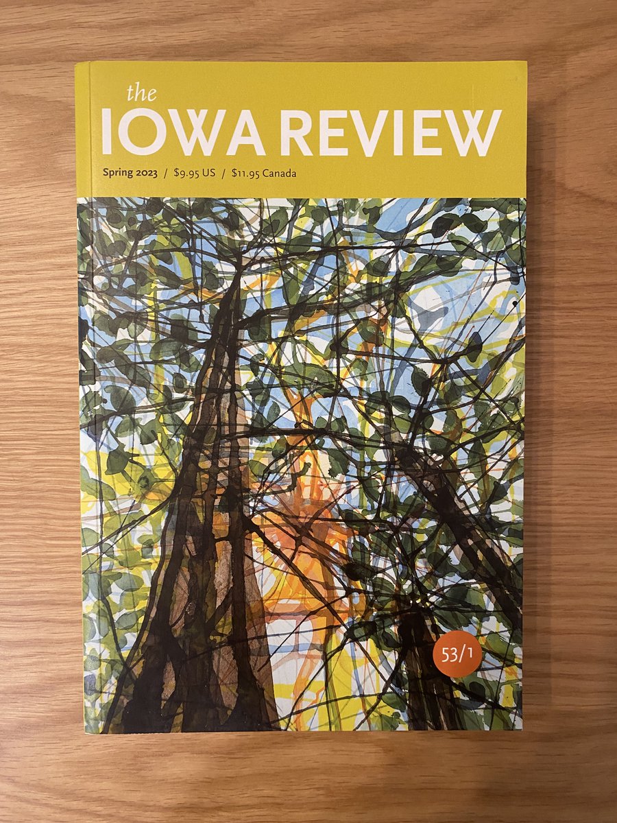 The Iowa Review (@iowareview) on Twitter photo Issue 53/1 looks lovely on a desk or kitchen table! And if you think its outside is pretty, check out the stuff within: writing by <a href="/amylmargolis/">Amy Margolis</a>, @EricaStern8, <a href="/Obuchowski13/">Janice Obuchowski</a>, <a href="/keith_leonard_/">Keith Leonard</a>, and more, plus the winners of our veterans' writing contest!
iowareview.org/issue/volume-5… Issue 53/1 looks lovely on a desk or kitchen table! And if you think its outside is pretty, check out the stuff within: writing by <a href="/amylmargolis/">Amy Margolis</a>, @EricaStern8, <a href="/Obuchowski13/">Janice Obuchowski</a>, <a href="/keith_leonard_/">Keith Leonard</a>, and more, plus the winners of our veterans' writing contest!
iowareview.org/issue/volume-5…
