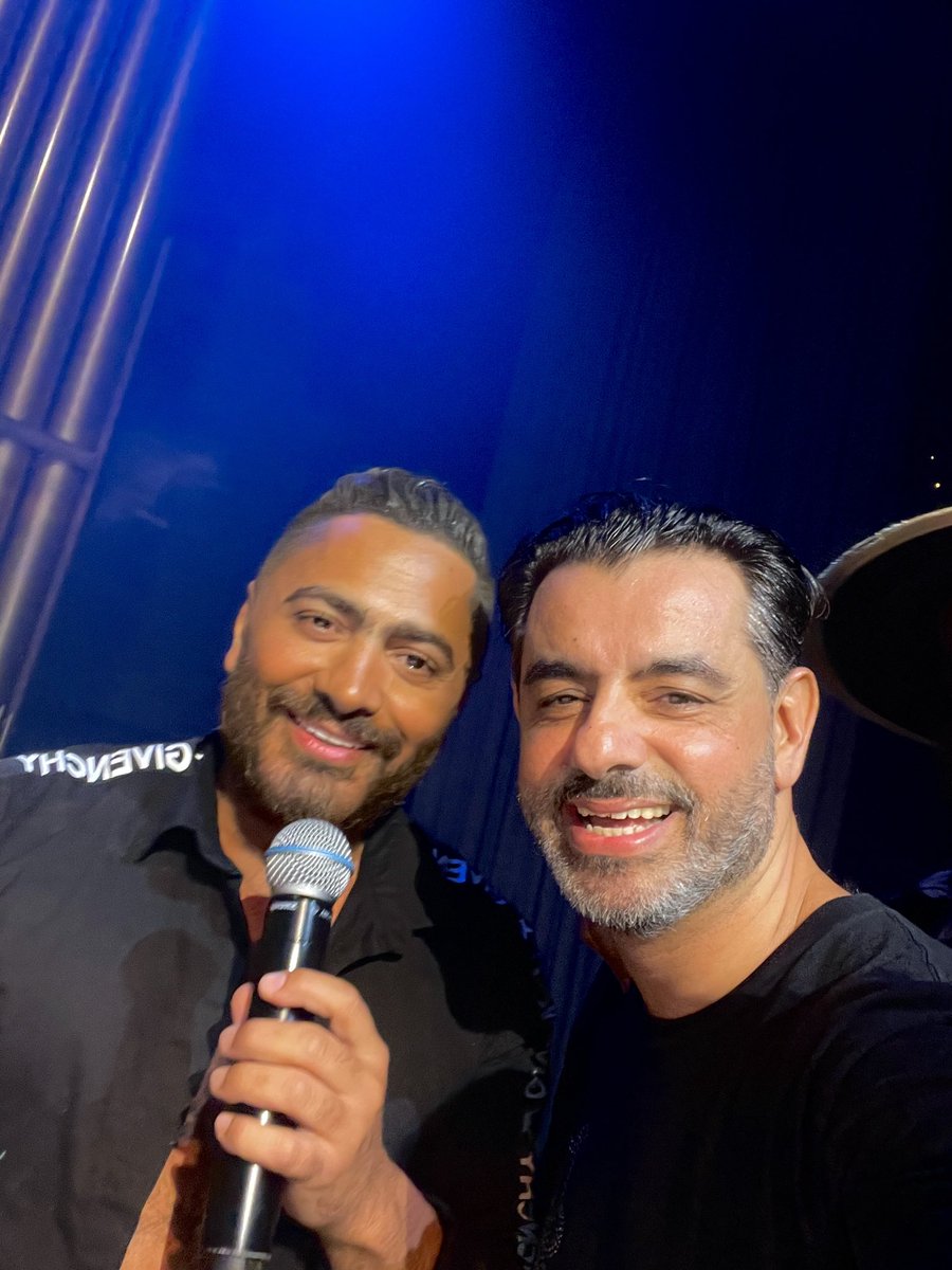 RonyBarrak's tweet photo. Great evening with one of the most humble Artist I’ve met! The supper ⭐️@tamerhosny 🤍🤘🏽Thanks Bro @michel_fadel for the introduction🙏🤘🏽Live crazy party on Stage 🔥with @dooomziii &amp; @tamer__yehia 🤍 
 O by Michel Fadel Egypt amazing place! 30.8.23 https://t.co/pYPQmB5nv6