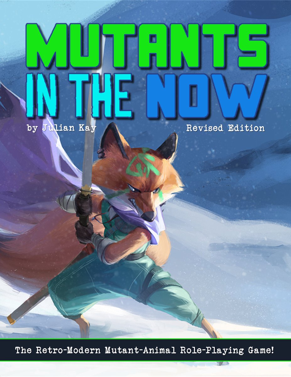 philomancer76's tweet photo. Working on a custom cover for my table copy of Mutants in the Now! Going to get it ring-bound printed at my local print shop (Shipping to Canada is $$$).

Get the PDF or Physical here:
https://t.co/KJT1GaP7SB

#MitN #TMNT #Palladium #ttrpg 
@AlienRopeBurn 

Art by Amr Shaalan. https://t.co/G5DDmqdkNx