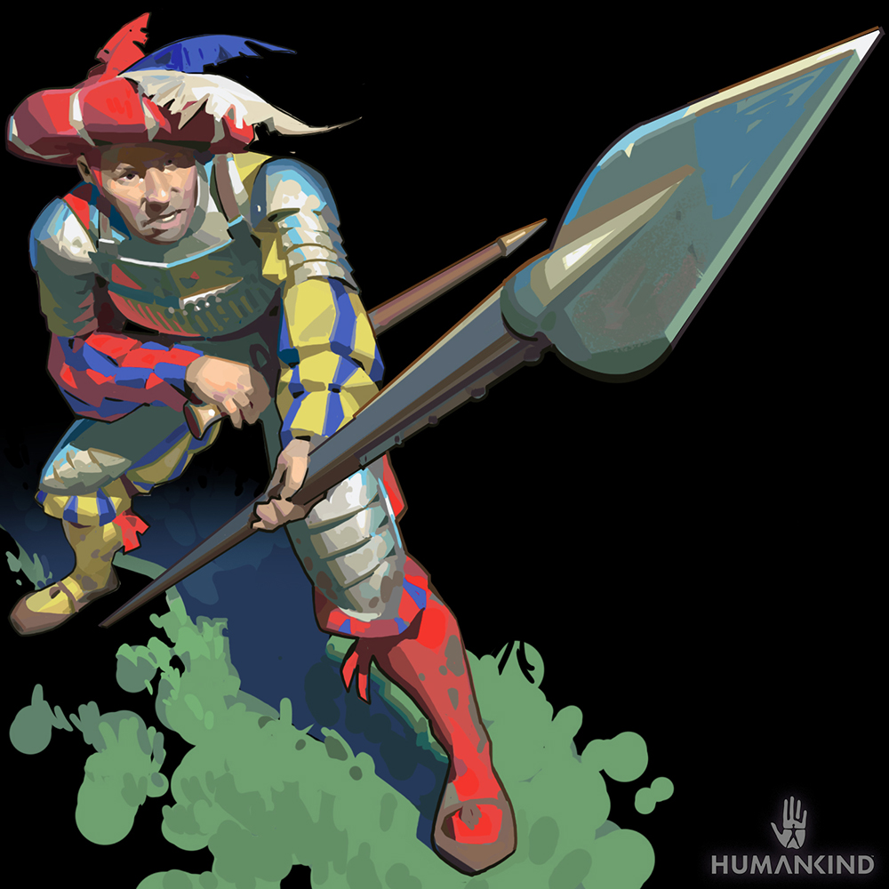 QuentindeWarren's tweet image. Here is a swiss pikeman from the Renaissance, done for Humankind :)

#humankindgame