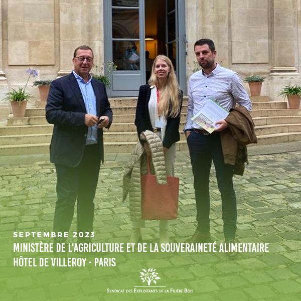 SEFBois's tweet photo. 🇫🇷 Le #SEFB effectue sa rentrée par un entretien au ministère @Agri_Gouv.
🤝 Notre priorité pour cette année 2023/2024 : "faire filière", tous réunis autour d'une même table, dans l'intérêt de la #forêt française.
@franceboisforet https://t.co/uGk04ZvVKy