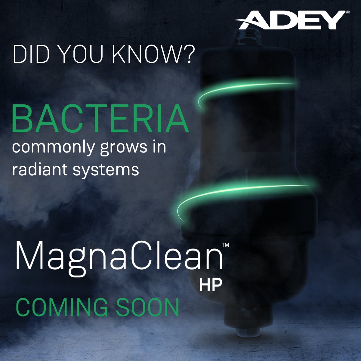 ADEY_NA_'s tweet image. Fact: Bacteria grows in radiant systems.

Coming soon - MagnaClean HP - the filter that will give long-lasting protection for low-temperature hydronic systems.

Curious to learn more? bit.ly/3sHyWwA

#MagnaCleanHP #LowTemperatureHydronicSystems #HeatPumpSystems