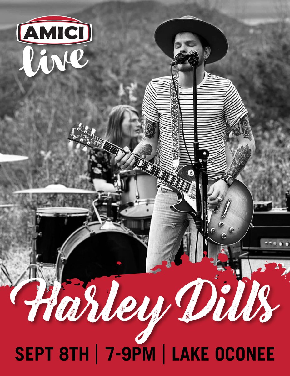 JOIN US THIS FRIDAY FOR HARLEY DILLS ➡️ LIVE @ 7PM!🤩 

Harley Dills puts on a GREAT show! Will we see you there?! 🎶 

#AmiciMadison #MadisonGA #livemusic #AmiciLIVE #music #FridayNight #local #localmusic #fun #Amici #HarleyDills #pizza #food #pizzatime #instafood #italianfood