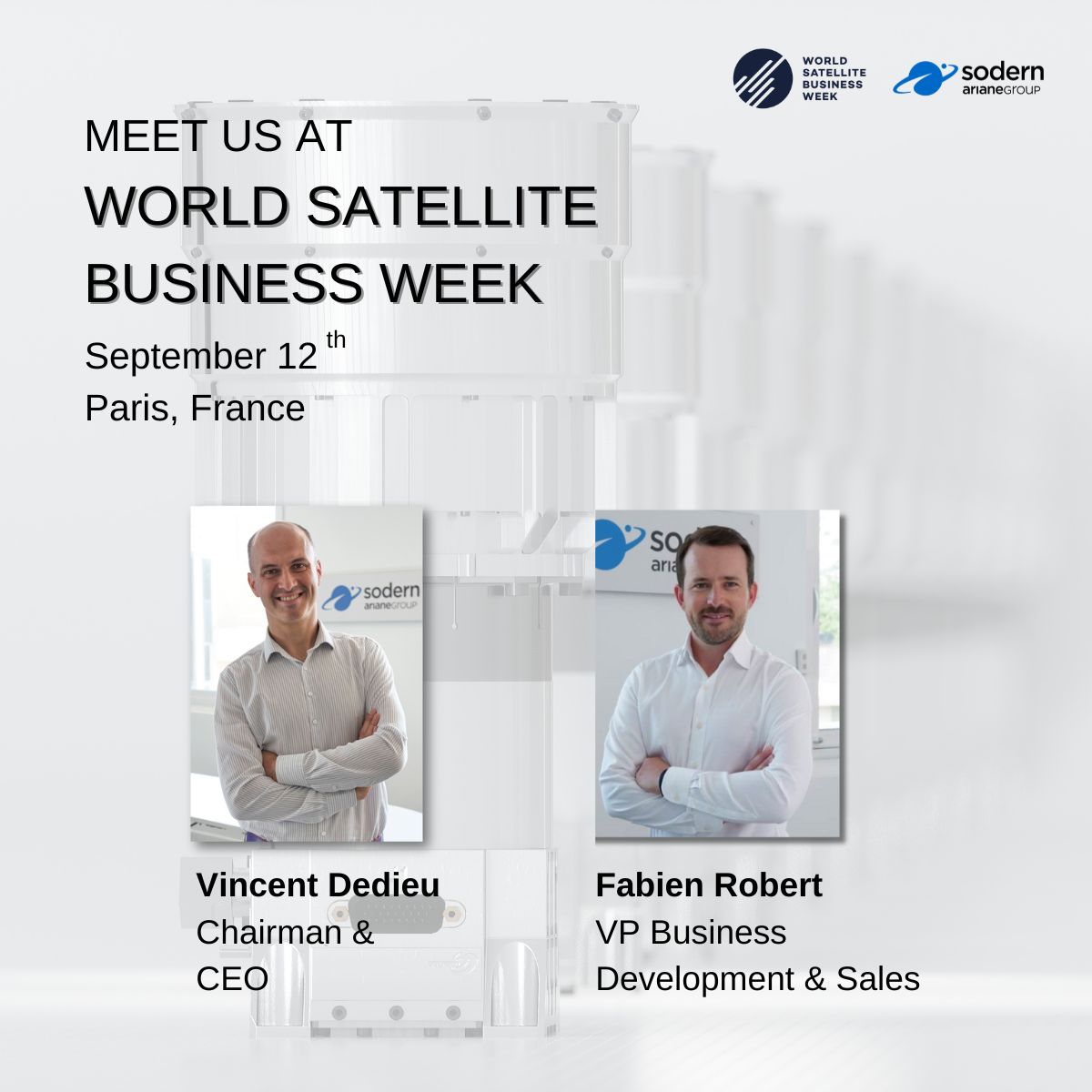 Will you be at #WSBW next week? On tuesday, Vincent Dedieu, Sodern's chairman and CEO will participate to the Fast and Reliable Supply System panel. A great opportunity to discover more about Hydra and its industrialization. #startracker #goldpartner #networking