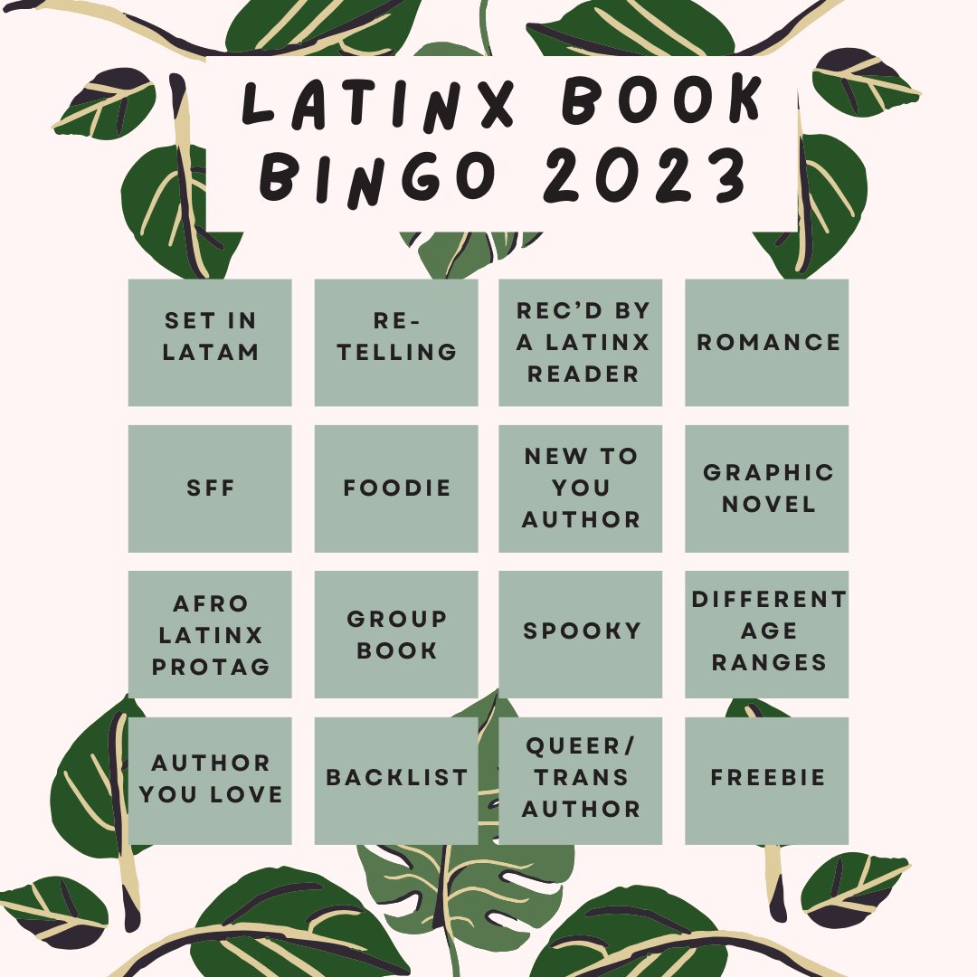 #LatinxBookBingo is back for another round! Hosted by Sofia @SofiainBookland, Paola (@/guerrerawr on IG) and Cande @iamrainbou. From September 15 to October 15, the goal is to read books by Latinx authors during Latinx Heritage Month!