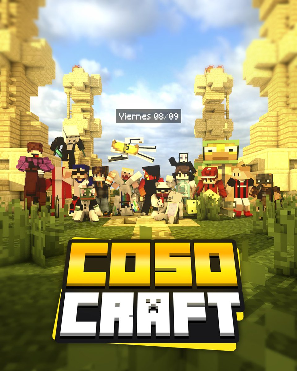 ¡¡Anunciamos oficialmente la llegada de Cosocraft!! ⚒️🏔️

💥 El viernes 08/09 comenzará este viaje emocionante que te sumergirá en un mundo personalizado lleno de desafíos únicos y momentos épicos. 💥

No te lo pierdas...
