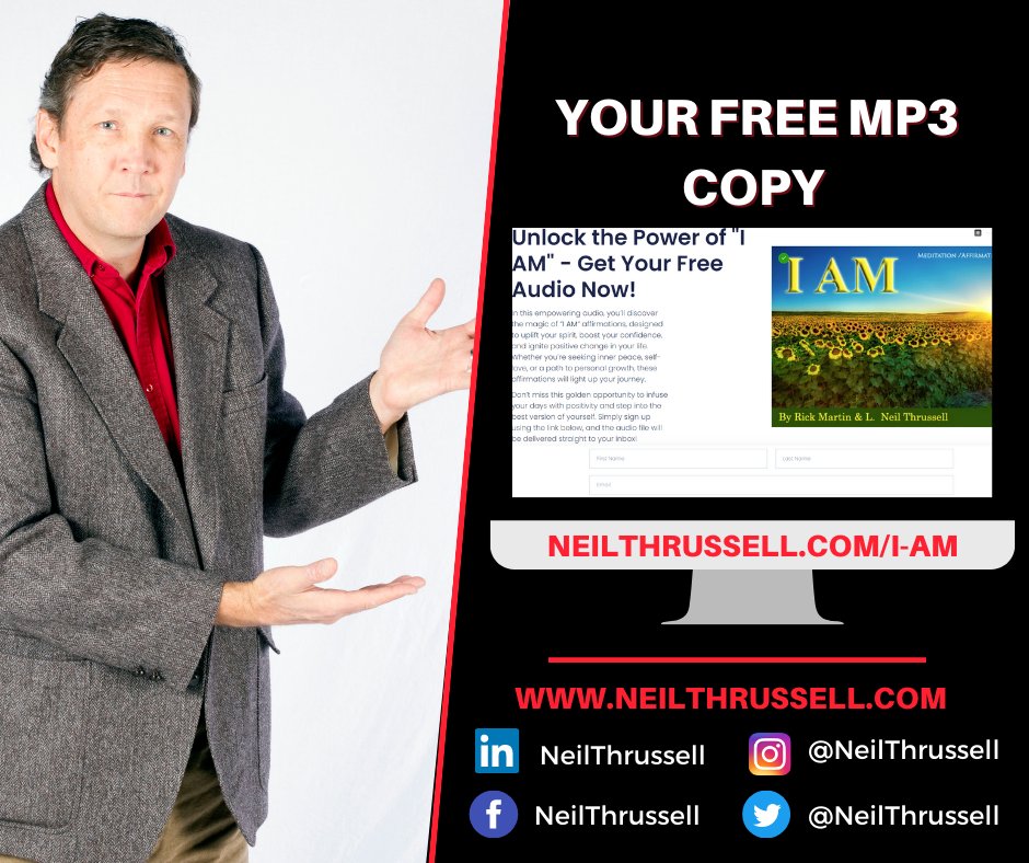 Get your FREE MP3 Audio copy of a 1hour I Am program.
neilthrussel.com/I-am

#neilthrussell #Iam