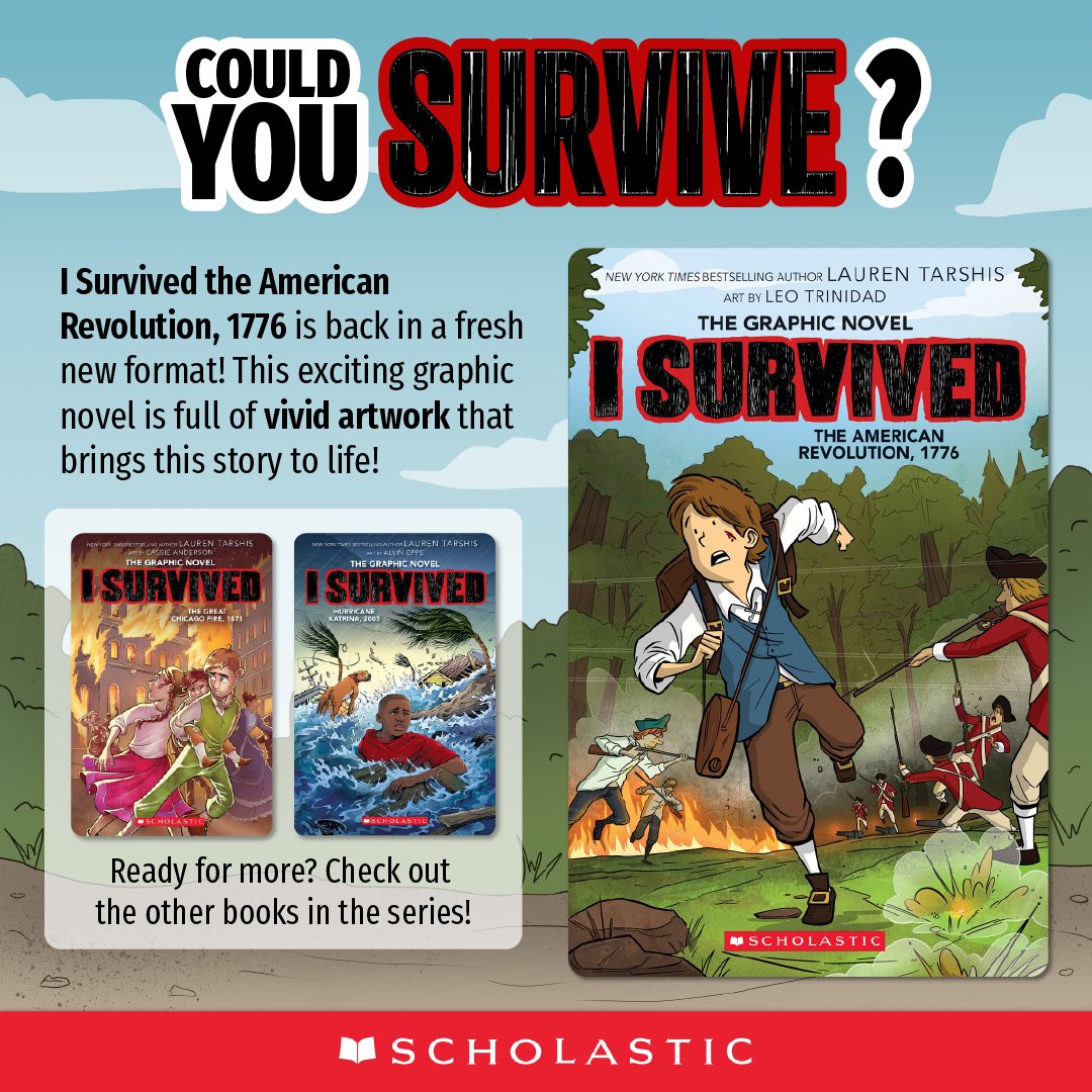 'I Survived' from @Scholastic is back with another graphic novel! Experience @laurenTarshis's series we all know and love, now vivid illustrations by Leo Trinidad that bring these stories to life! #disasterstories #isurvivedseries #graphicnovel