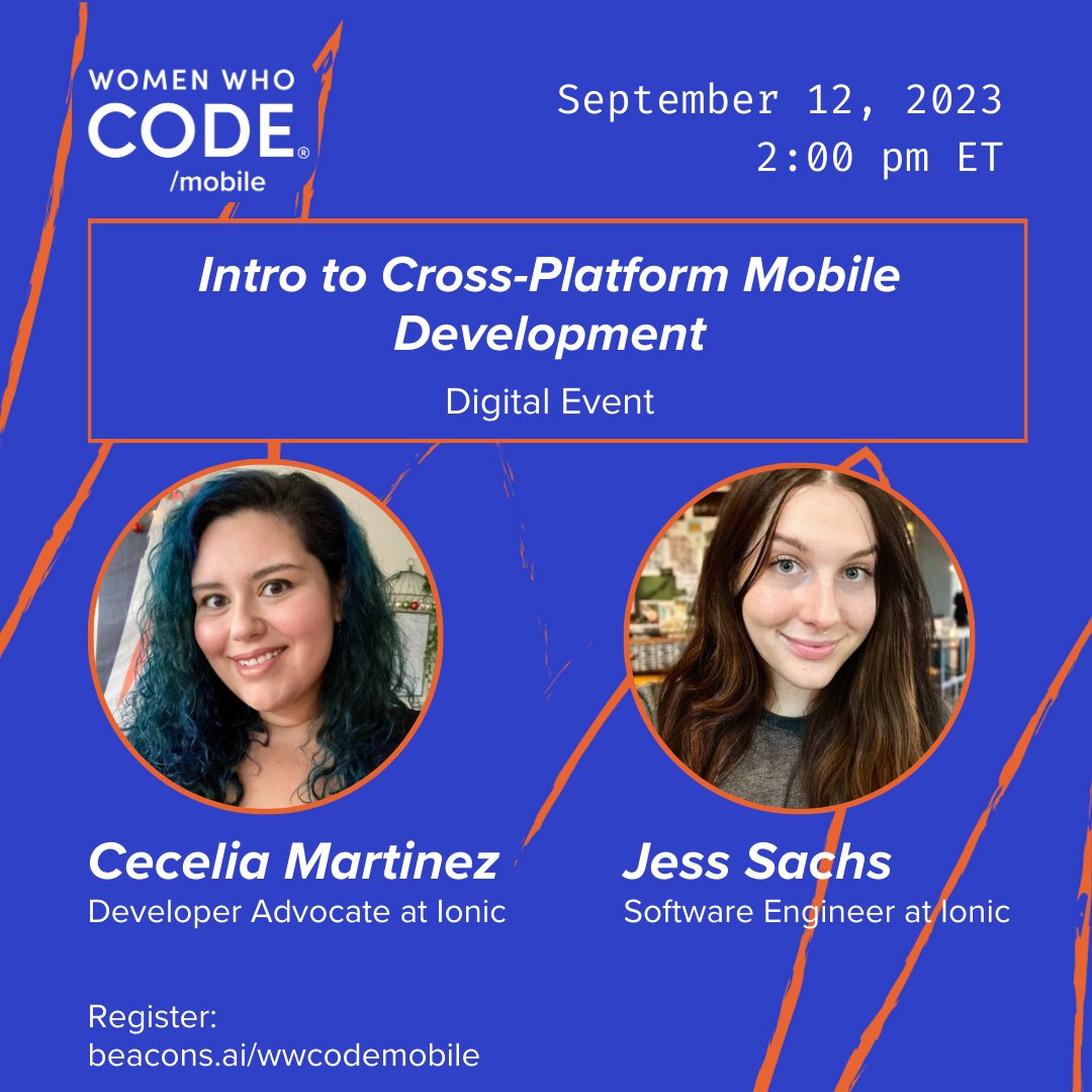 WWCodeMobile's tweet photo. 🔥Join us on 🗓️ Sept 12 at 2pm ET as @ceceliacreates @jessicasac introduces us to Cross-Platform Mobile 📱 Development for #iOS #Android #Web

🔗 https://t.co/YeIxlZqLyn

#iOS #Android #WebTechnologies #WWCodeMobile https://t.co/2DAuo29e9V
