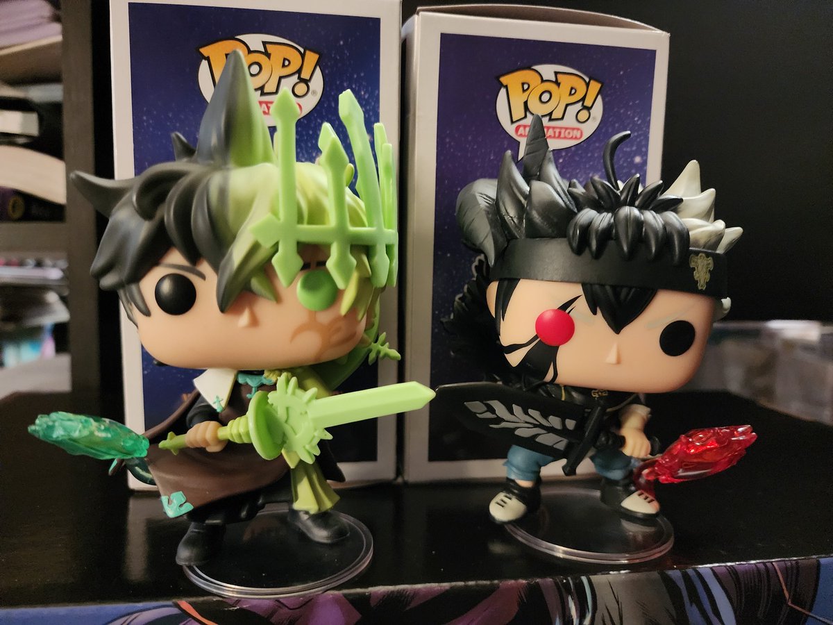 William17106000's tweet photo. Hot topic for the win. Snagged these two for under $20 so im happy. Hope they keep making more from this show. #Blackclover #Magicknights #Funko #funkocollector #AnimeFigure https://t.co/29uVT8C9cY