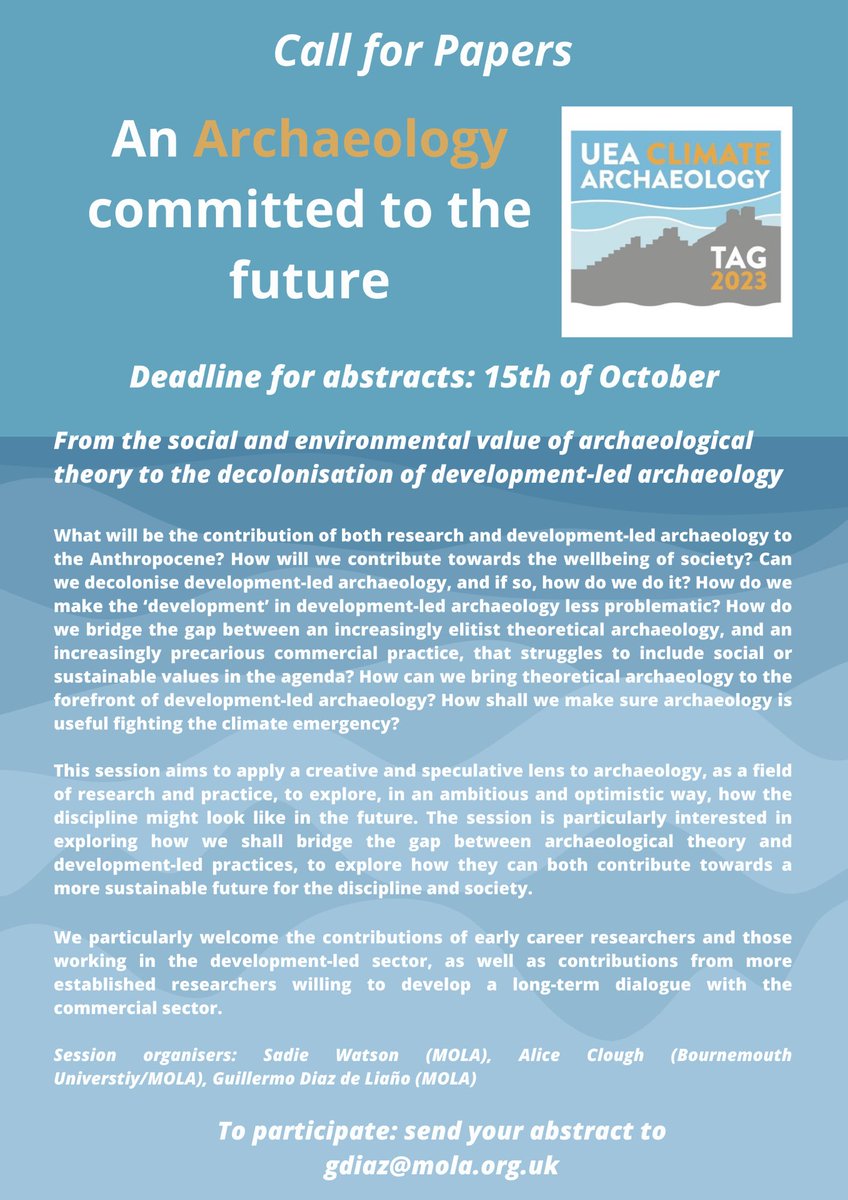 CfP **updated deadline** 15th October 
👀