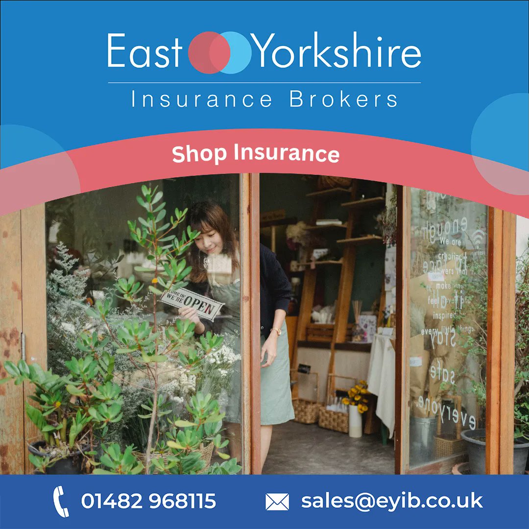 eyinsbrokers's tweet image. If you own a shop, it's important that you have the correct insurance to protect your business.

We help cover:
✅Public liability
✅Employers liability
✅Business interruption
✅Legal expenses

We can help you secure the correct cover.

Contact us:
☎️01482 968115

#shopinsurance
