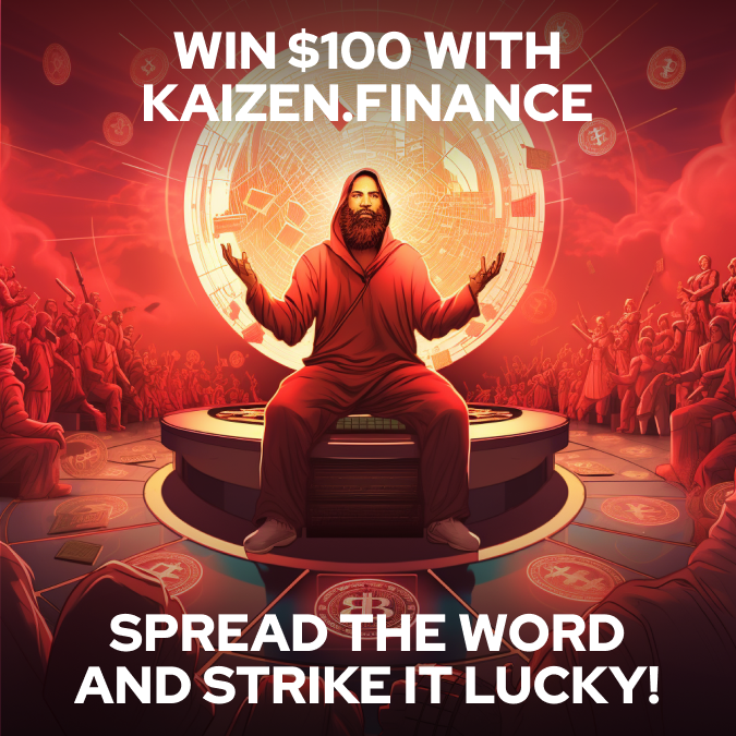 🎉Giveaway with Kaizen.Finance! 🎉

Want to grab up to $100 USDT for spreading the word about Kaizen? Join now 👇😍💥

app.questn.com/quest/81337954…

Dreamt of launching your own crypto while snoozing on the couch? 🛋️ Wake up! With Kaizen.Finance, those zany dreams