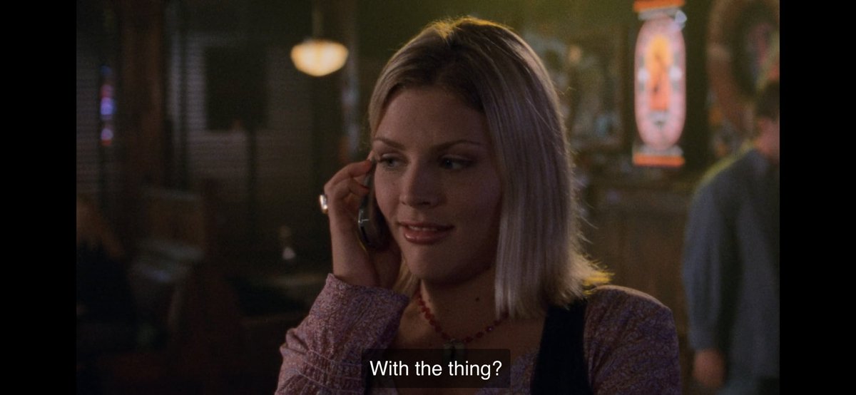 dawsonsweakly's tweet photo. Pacey and Audrey continue on their different paths this week though we are promised a ‘shagfest’ that is unlikely to materialize. Also (unsurprisingly) Katie has some thoughts on what the ‘thing’ is referenced in these screenshots… thoughts?  #DawsonsCreek #podcast https://t.co/0Ndh37Sw1z