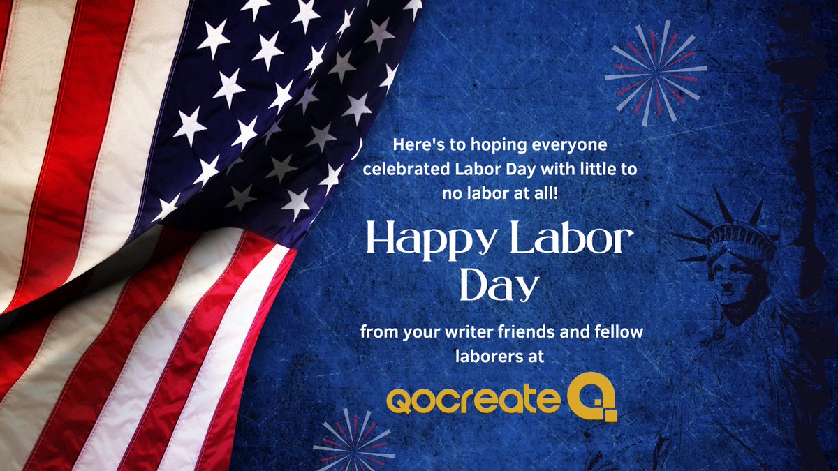 qocreate's tweet image. Pardon the belated Labor Day post -- the Qocreate Team observed the holiday by exercising no labor whatsoever! 🇺🇸😁