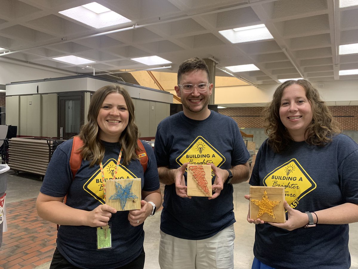 Melby, Johnson, and Rotunda are excited for year 9 at CMSE!!! #BuildingaBrighterFuture