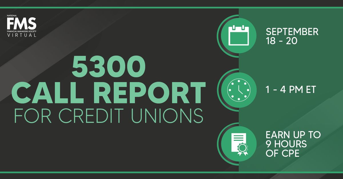 1 WEEK Left to Register!!!

Join us for 3 days of instruction led by Tracy Montez of <a href="/TexansCU/">Texans Credit Union</a>. With so much to learn from a leading expert, walk away with key #insights - ensuring you’re armed to file your next #5300 #CallReport: bit.ly/3oDGor0 #FMSVirtual #creditunion