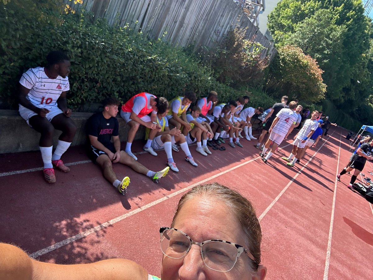 Come cheer on our @AmericanU Eagles, who are playing the @WestVirginiaU Mountaineers in this heat! Go @AU_MSoccer!!! ⚽️🦅