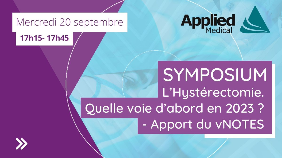 SCGP (@scgp_officiel) on Twitter photo ⏰ Ne manquez pas le symposium <a href="/AppliedMed_GYN/">Applied Medical GYN</a> le 20 septembre à 17h : “L’#Hystérectomie. Quelle voie d’abord en 2023 ? - Apport du #vNOTES ”
Retrouvez nos experts pour échanger sur ces thématiques passionnantes !
Inscrivez-vous ➡️ swll.to/inscriptions-s…
#SCGP2023 ⏰ Ne manquez pas le symposium <a href="/AppliedMed_GYN/">Applied Medical GYN</a> le 20 septembre à 17h : “L’#Hystérectomie. Quelle voie d’abord en 2023 ? - Apport du #vNOTES ”
Retrouvez nos experts pour échanger sur ces thématiques passionnantes !
Inscrivez-vous ➡️ swll.to/inscriptions-s…
#SCGP2023