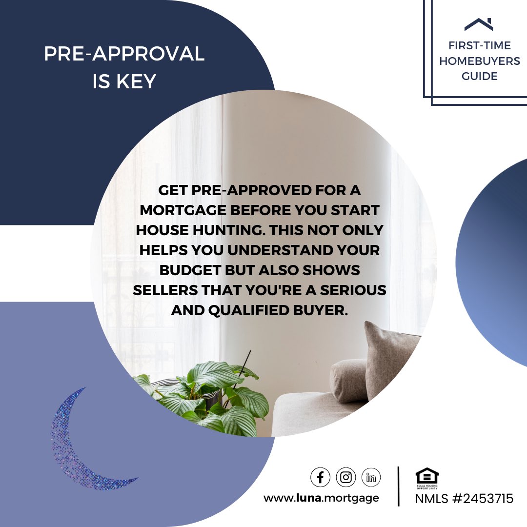 LunaMortgage's tweet photo. Pre-Approval: Your Key to Confidence in Homebuying π‘
Let Luna Mortgage guide you through the pre-approval process and open doors to your new chapter!
#lunamortgage #preapprovalmagic #firsthomejourney #realestate #firsttimehomebuyer #realtor #houston #texas https://t.co/A6WvRzC8li