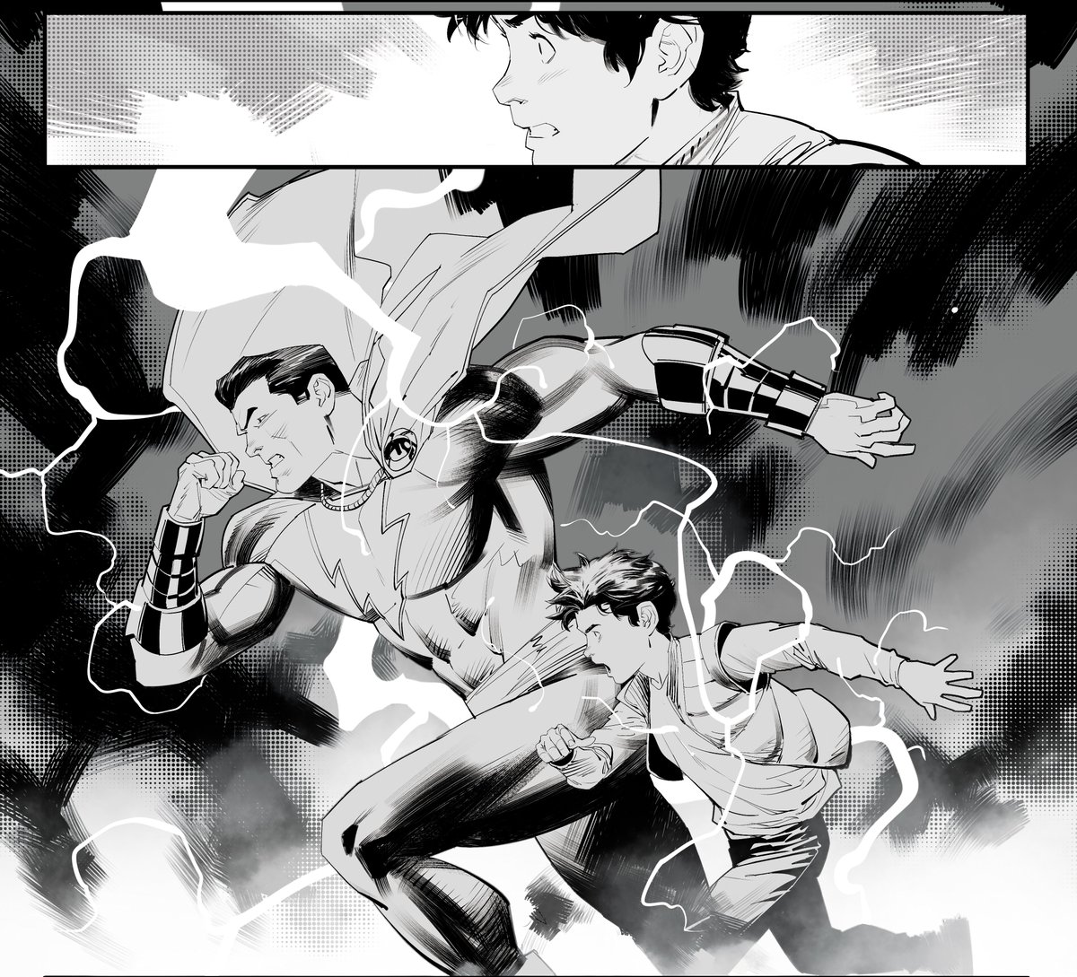 a few panels from Shazam! #3, out today!  lots of fun drawing these 