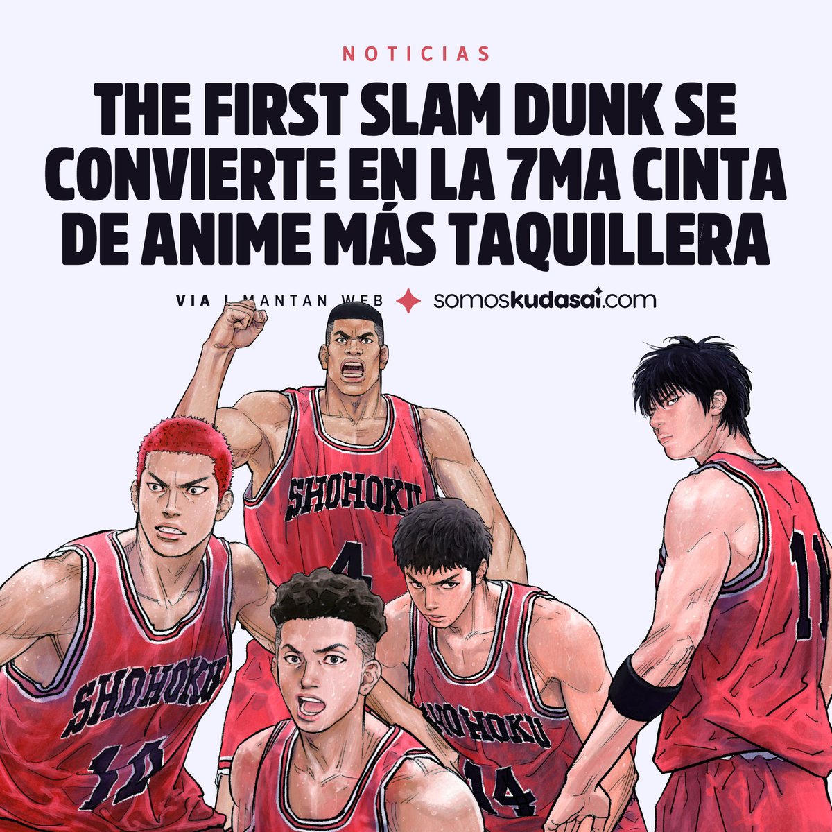 animetrends's tweet image. Con 15.73 miles de millones de yenes, "THE FIRST SLAM DUNK" ya es la séptima película de anime más exitosa en la historia de Japón.
#slamdunk