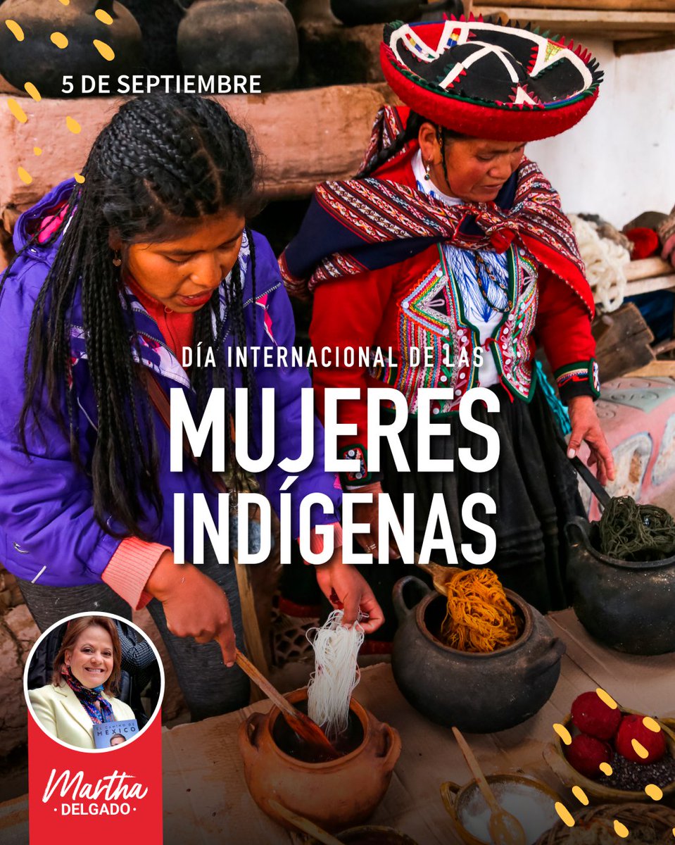 #SabíasQue El 5 de septiembre se conmemora el Día Internacional de las #MujeresIndígenas, fecha establecida con el objetivo de rendir tributo a todas las mujeres pertenecientes a los pueblos indígenas del mundo, así como visibilizar sus gestas heroicas.