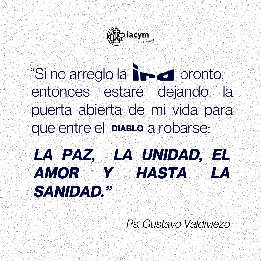 IacymComas_'s tweet photo. 📖 Te compartimos una frase de nuestro servicio dominical dado por el pastor Gustavo.

Para escuchar el mensaje completo suscríbete a nuestro canal de Youtube 🔴 Iacym Comas o ingresa al siguiente link 🔗 

https://t.co/oZSlPGnAjy

#IacymComas #iacymcomas #cultosdominicales #fyp https://t.co/Zxsd7tPtzt