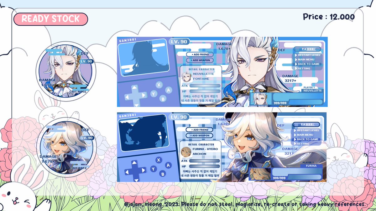 jajan_meong's tweet photo. help RT? thank you!!

halo!! aku ada layout ready stock genshin, dan hsr. harga tertera di gambar get 1 Ava PNG

bisa di take jam 19.00 atau booking sekarang fee+ 2k ⁽⁠⁽⁠ଘ⁠(⁠ ⁠ˊ⁠ᵕ⁠ˋ⁠ ⁠)⁠ଓ⁠⁾⁠⁾ 
#zonauang #zonaba #zonajajanᅠᅠᅠ
https://t.co/NO2IUtYdxr