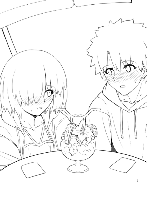 カーマ「はぁ?なんでやるだけやってる関係なのに(※弊カルデアのはなし)あんなので赤面してるんです?」
キャット「あれは「一緒に過ごすのが当たり前の熟年夫婦がふと瑞々しい恋人時代のような一時を思い出して赤面するあれだワン」
カラーで仕上げたいね 