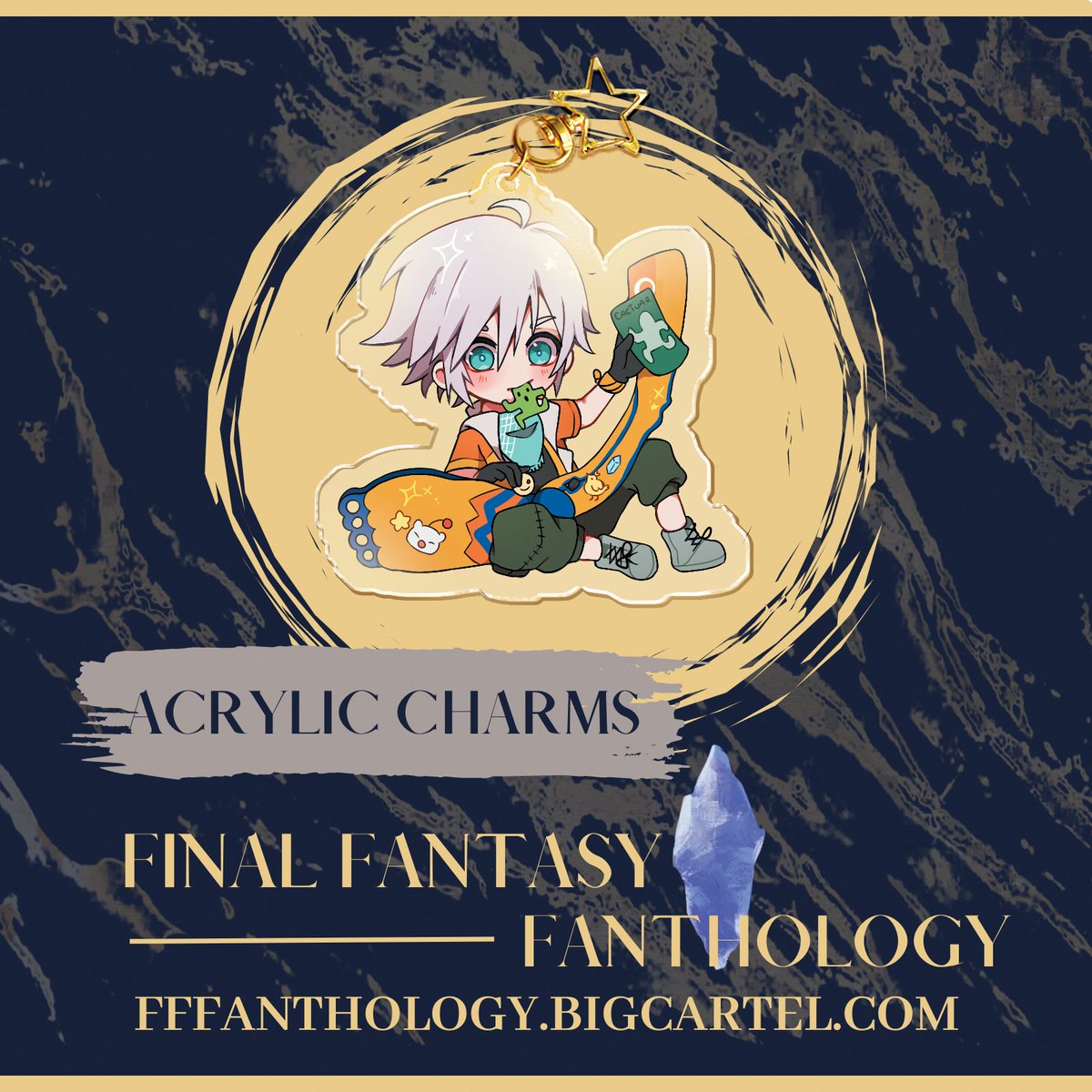 💎Merch Spotlight💎

One of the charms featured among our bundles is this beautiful and adorable Hope charm made by <a href="/bunnyneq/">Buneku</a> 🌵
With his little boomerang filled with stickers of the mascots from the FF franchise 🐣

fffanthology.bigcartel.com