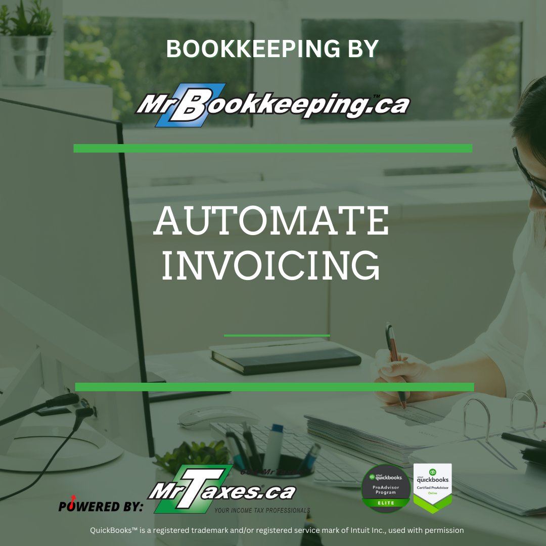 Spend less time on invoicing! Automate the process and get paid faster. 

Get started today by clicking this link 📲 MrBookkeeping.ca

#quickbooksonline #bookkeeping #finance #mrbookkeepingca #TaxSavings #TaxDeductible'
#InvoicingTips #MrBookkeeping