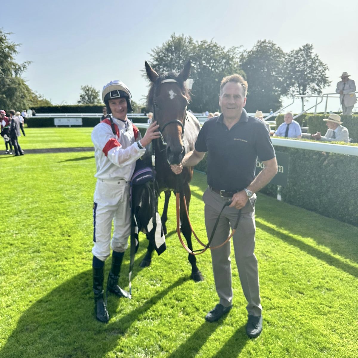 𝐖𝐢𝐧𝐧𝐞𝐫: 𝐍𝐨𝐯𝐞𝐥 𝐋𝐞𝐠𝐞𝐧𝐝 🥇 Congratulations to K K Ho, owner of Novel Legend, who won the Royal Sussex Regiment Handicap @Goodwood_Races this afternoon 🙌🏻 Well done to jockey @D_Muscutttt, groom Andrew, racing manager @mcstayagent and all the team at Pegasus!