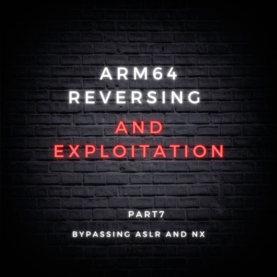 Our next blog in the ARM64 Reversing And Exploitation series will guide you on bypassing ASLR and NX on #ARM64 devices - 8ksec.io/arm64-reversin… #exploitation #MobileSecurity #securityresearch #infosec