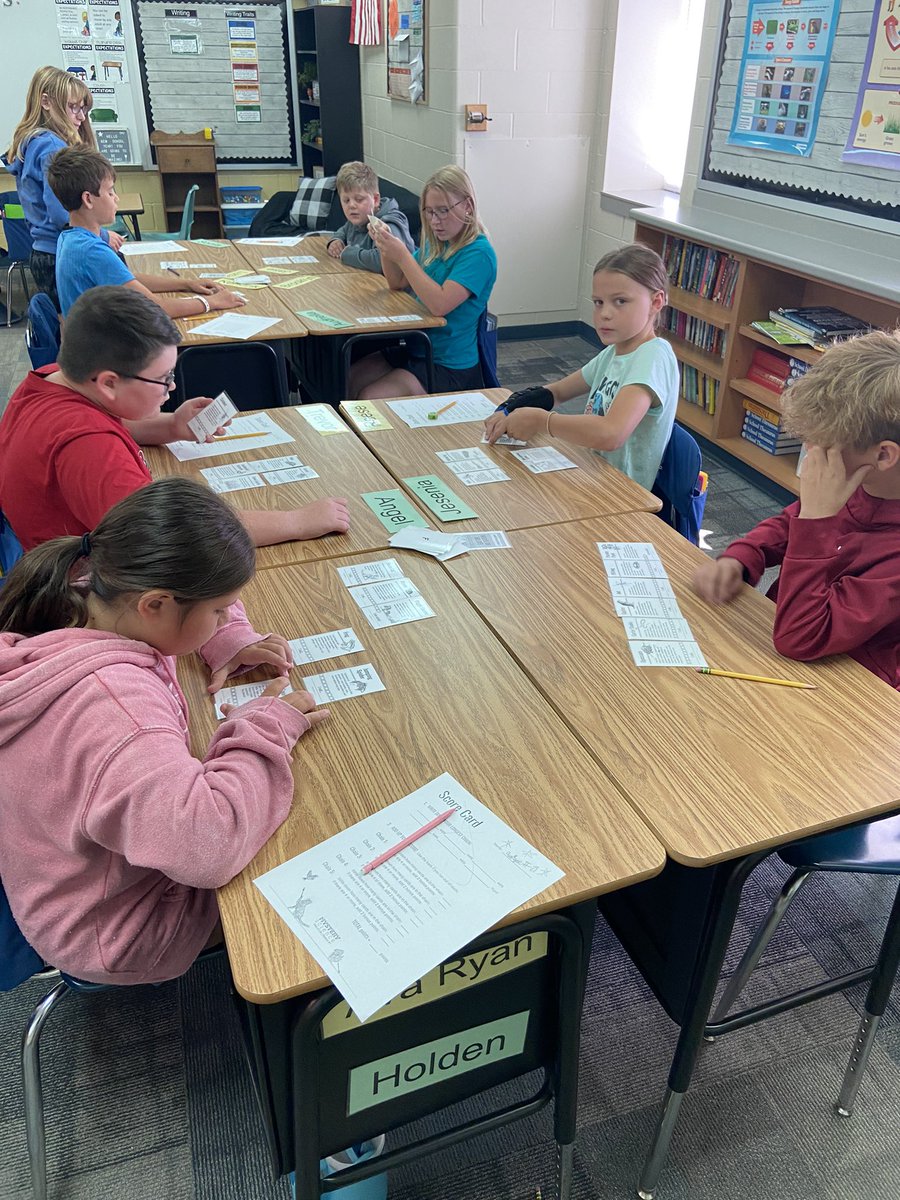 Playing Eat or Be Eaten card game to practice making food chains in 5th Grade! #lakeviewvikes <a href="/ShellCreekVikes/">LCS Shell Creek Elementary</a>