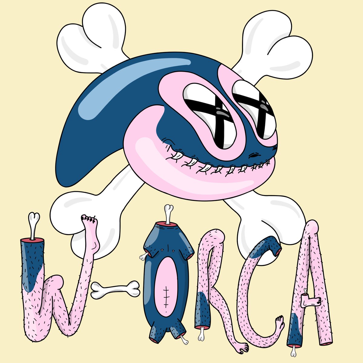 orcawalking's tweet photo. W-Orca Bitz N’ Bobbs artwork for clothing #art #illustraion #design #brand #tshirt https://t.co/XOWcgcvPc8