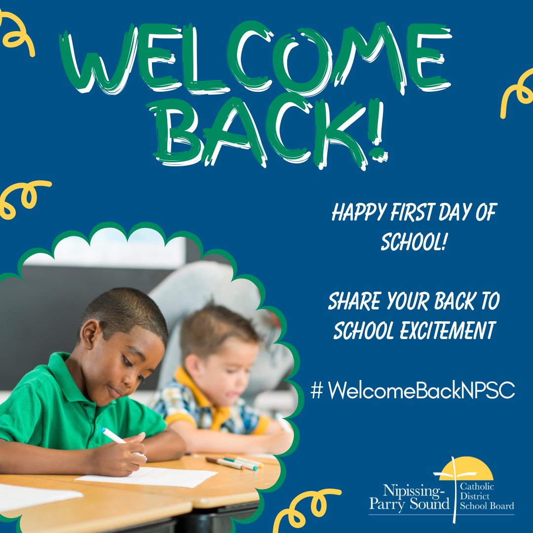 npsc_schools's tweet photo. WELCOME BACK EVERYONE!

Share your back-to-school excitement, memories and even your Day-1 fits with us by using #WelcomeBackNPSC💙💚💛 #NPSCfaith #BackToSchool @CatholicEdu #CatholicEducation https://t.co/aUf6eBK3xy