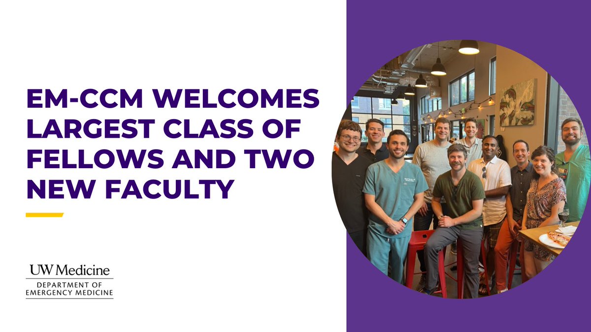The specialty of Emergency Medicine-Critical Care continues to grow at the University of Washington!

Get to know the new faculty and fellows bit.ly/3Psxh6M