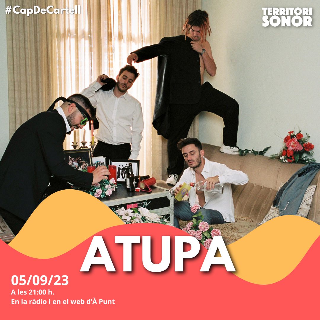 🎤 La formació <a href="/Atupa_Oficial/">Atupa</a> ens visitarà esta nit com a #CapDeCartell.

🧐 El grup diu adeu als escenaris este cap de setmana després de dotze anys de trajectòria. Esta nit repassarem la seua carrera i coneixerem com encaren este últim concert.

⏰ 21:00 h.
📻 <a href="/apunt_media/">À Punt</a>.