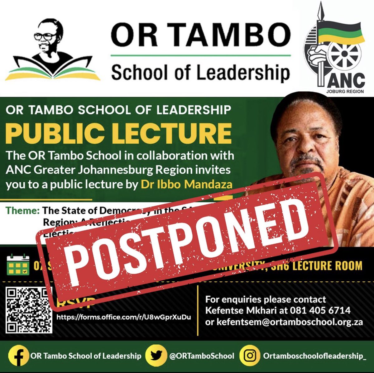 daddyhope's tweet photo. The African National Congress of South Africa’s Secretary General, Fikile Mbalula has blocked Wits University’s O.R Tambo School of Leadership from hosting Zimbabwean public intellectual Dr Ibbo Mandaza’s public lecture on the state of democracy in the SADC region reflecting on the national elections in Zimbabwe.

In an email Mbalula sent to the University today from Harare where he has been wining and dining with his ZANUPF colleagues, Mbalula said Dr Mandaza’s public lecture would mess up private ANC/ZANUPF discussions.

The lecture was supposed to take place on the 7th of September at the University.

There is disgruntlement amongst some in the ANC about Fikile Mbalula’s shameless embrace of ZANUPF and his social media posturing defending rigged elections calling them democracy.

Mbalula has gone further to insult Zimbabwe’s main opposition leader, Nelson Chamisa, calling him a Western puppet!

His intervention to stop Dr Mandaza’s lecture came after senior ZANUPF leaders lobbied him to have it canceled, a move that shows how ZANUPF’s hand is now strengthened in controlling even intellectual matters in South African universities through Mbalula.

The irony of him calling Chamisa a puppet is not lost on many in this regard!

A South African senior civil servant commented off the record on how Mbalula’s irrational behaviour has seen questions being asked on whether ZANUPF money has been used in ANC leadership elections to prop up its ANC puppets in exchange for support of its rigged elections, repression and corrupt rule! 

An academic at Wits Unibody asked why what Dr Ibbo Mandaza was going to say would be an issue to any negotiations the ANC is having with ZANUPF unless ZANUPF actually rigged the elections in Zimbabwe.

“Mbalula’s unprecedented intervention shows that the election was rigged,” she said. 

“What does Mbalula know about the Zimbabwean election that he is worried about, and why would it jeopardise ANC private discussions with ZANUPF,” she retorted adding that Mbalula was bringing Zanupf-ism to an academic institution.