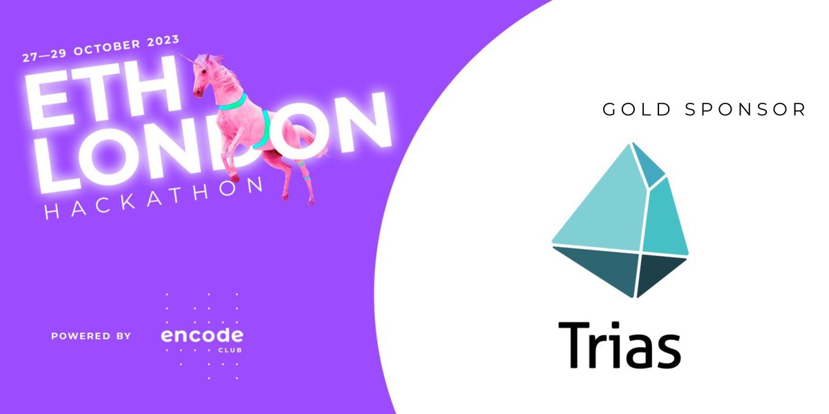 encodeclub's tweet photo. Excited to reveal that @triaslab is our Gold Sponsor for the ETH London Hackathon happening Oct 27-29! 🌟

Get ready for an incredible three days of coding and innovation in London's vibrant scene. Can't wait to see you all there! 🇬🇧 #ETHLondon23

🔗https://t.co/iRheKQ1Hlv https://t.co/g959419oN4