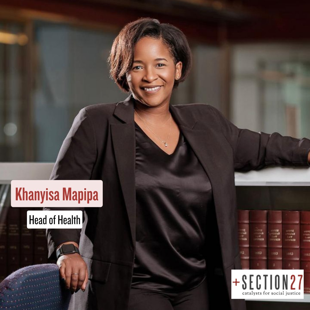 Introducing <a href="/khanyi_mapipa/">Khanyisa Mapipa</a>, our new Head of Health at SECTION27. 

With a strong legal background, a commitment to human rights, and a passion for change, Khanyisa is ready to lead our health rights program to new heights. #TeamHealth
