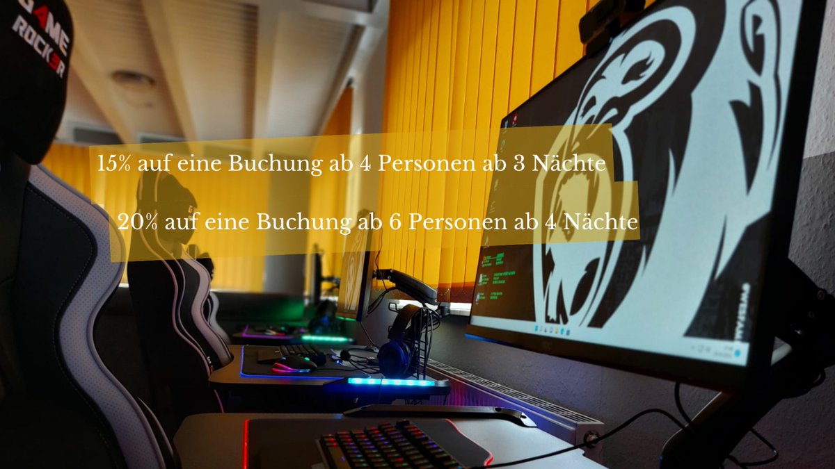 Die Herbstferien rücken näher und für viele die einzige Möglichkeit, mit seinen Jungs mal gepflegt zu daddeln. Manchmal muss man auch gönnen können und deswegen erhaltet ihr von uns einen satten Rabatt.

➡ bootcamp.wesports.de

Die WeSFamily freut sich auf euch!

#bootcamp