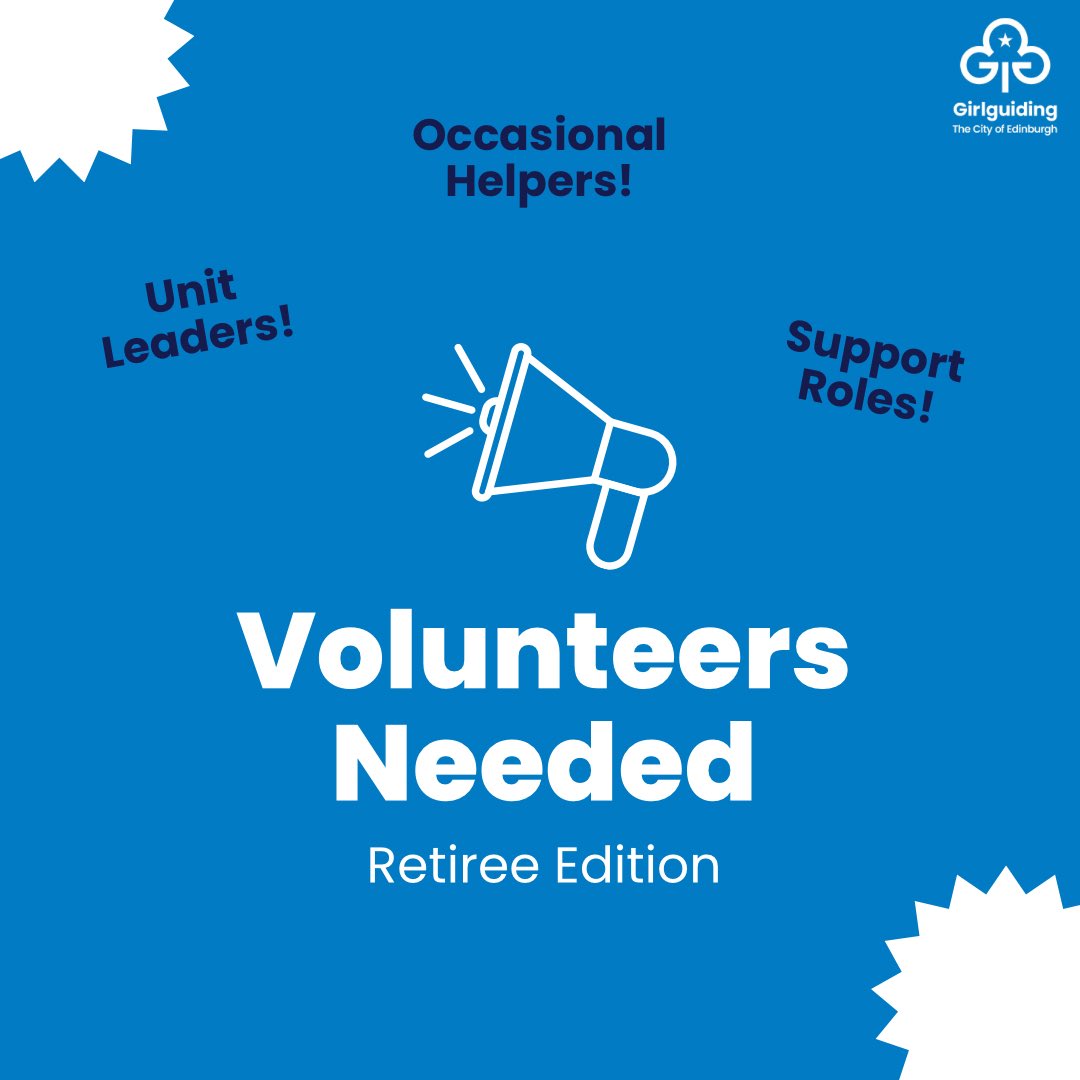 Working part time? Recently retired? Looking for an opportunity to meet new people, have adventures, &amp; support girls &amp; young women?

Consider joining Girlguiding Edinburgh as a volunteer!

Want to sign up as a volunteer? Visit our website (girlguiding-edinburgh.org.uk) to register.